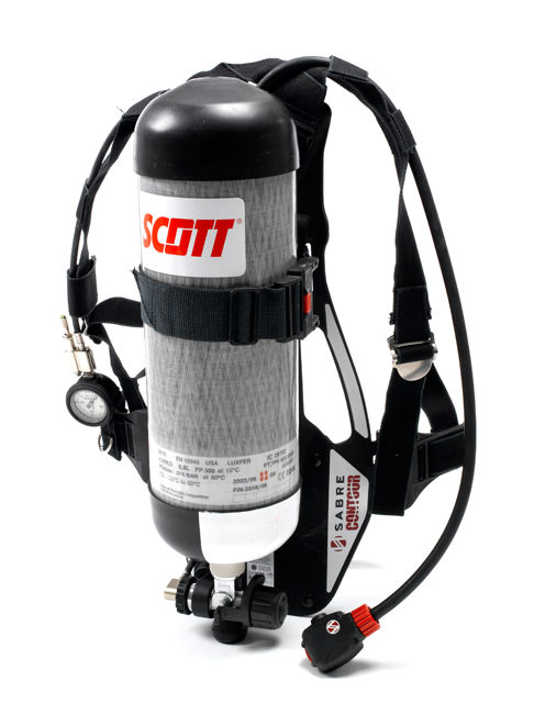 Scott Contour 100 Self Contained Breathing Apparatus - Breathing Apparatus Cylinder (650x650), Png Download