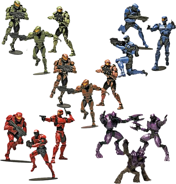 5" Wave 1 Action Figure 3-pack Assortment - Halo Wars Heroic Collection (565x590), Png Download