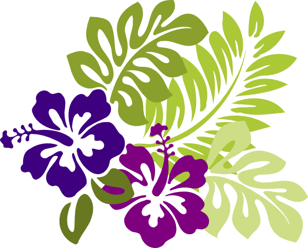 Hibiscus Purple Clip Art At Clker - Hibiscus Flower Png Clipart (600x483), Png Download