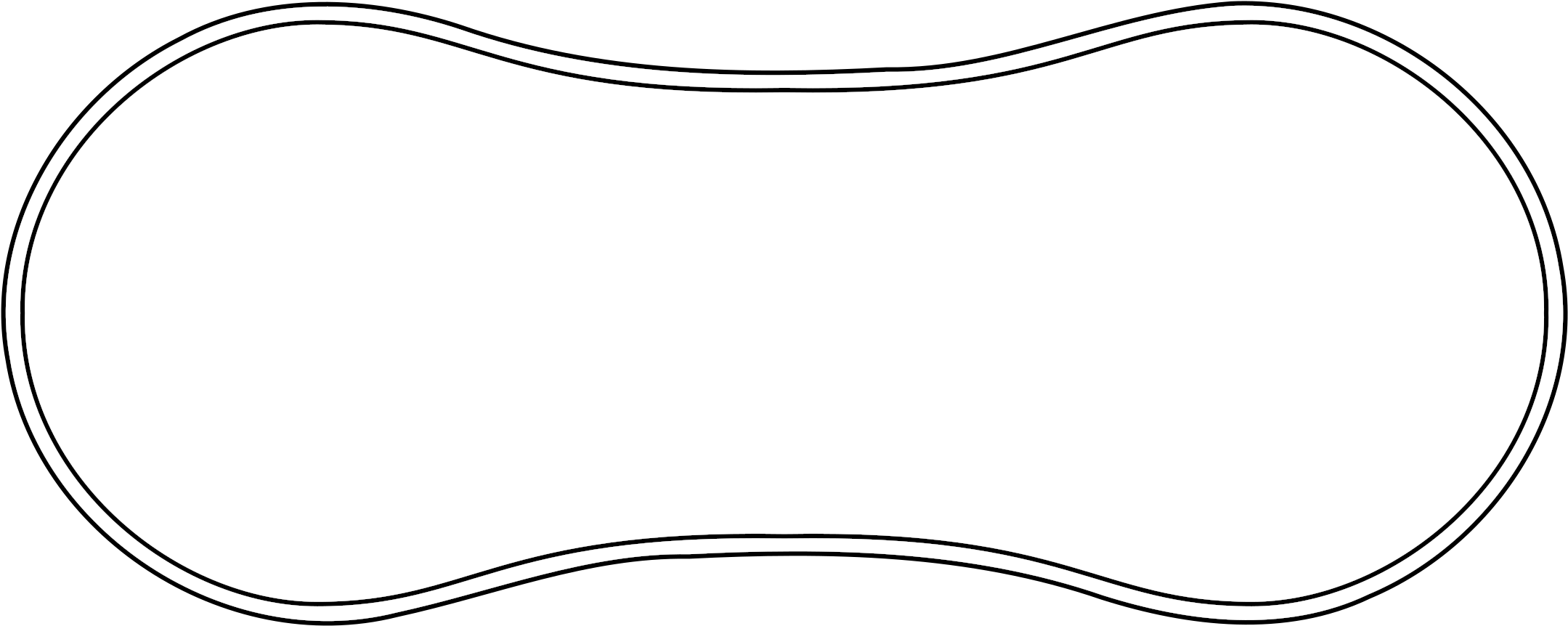 River Clipart Curvy - Osaka (2400x1209), Png Download