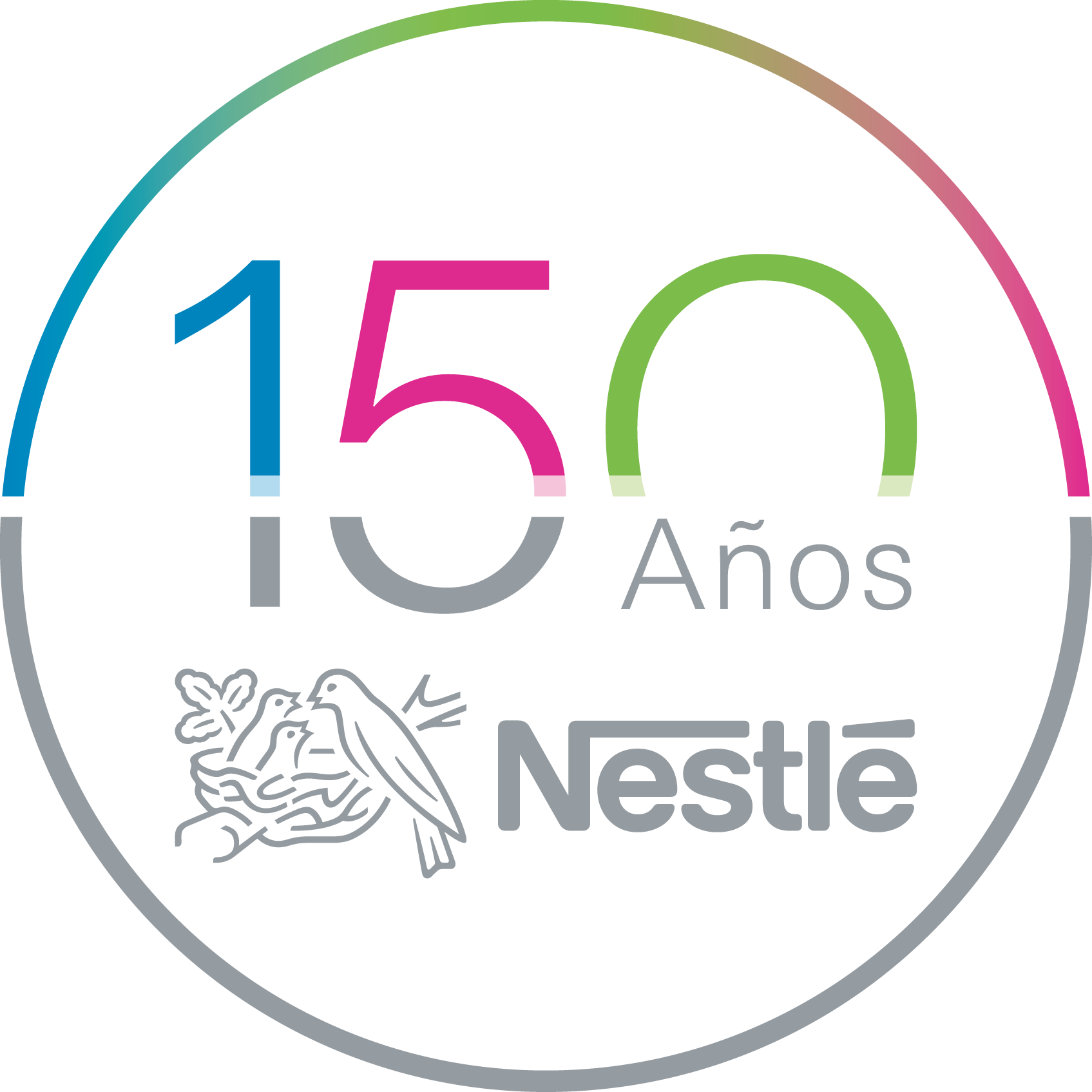 Nestle Png Download - Nestle 150 Years Logo (1695x1695), Png Download