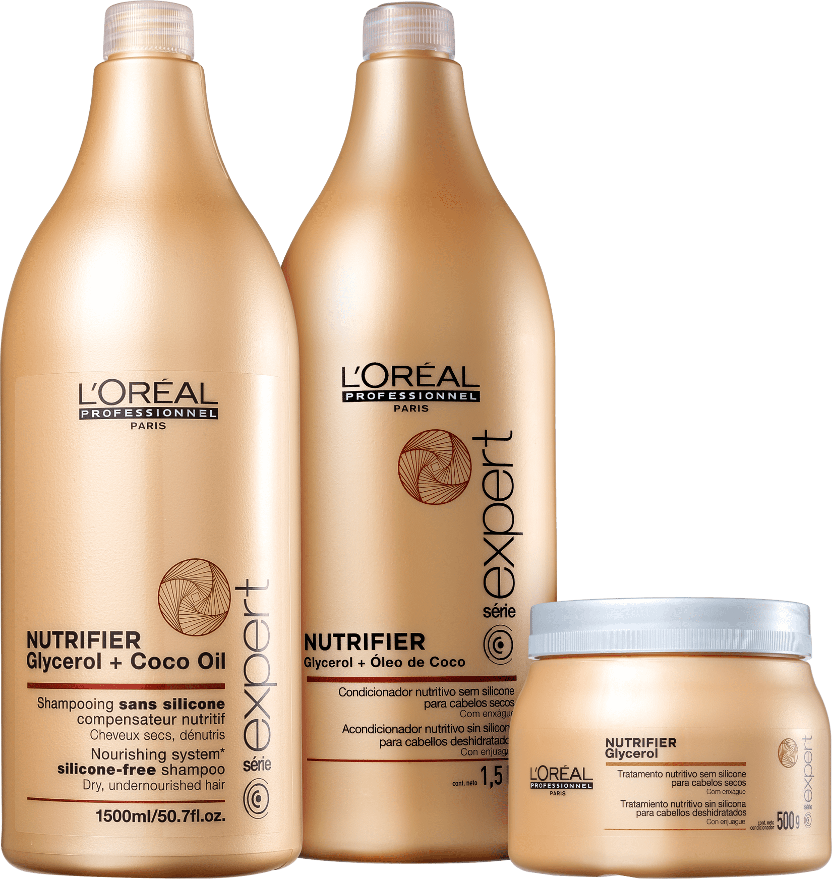 Kit L'oréal Professionnel Nutrifier Tratamento De Salão - Loreal Liss Control (1650x1743), Png Download