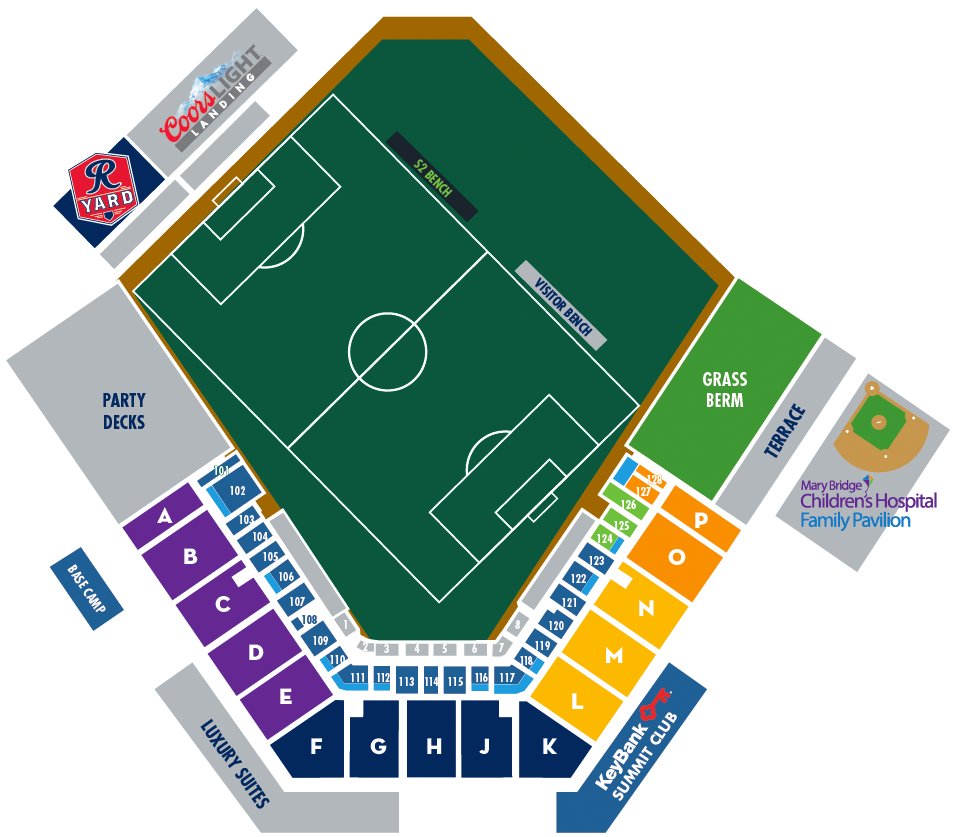 Stadium Seating - Cheney Stadium Sounders 2 (975x879), Png Download