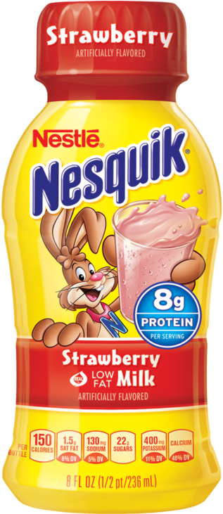 Nesquik Strawberry - Nestle Nesquik, Strawberry - 21.8 Oz (546x730), Png Download