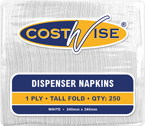 Costwise® Dispenser Paper Napkins, Tall Fold - 1 Ply Luncheon Napkins (500pk) (617x483), Png Download