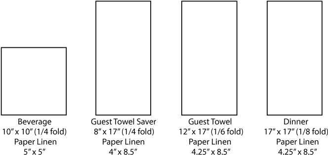 Paper Linen Napkins - Paper Napkin Dimensions (697x319), Png Download