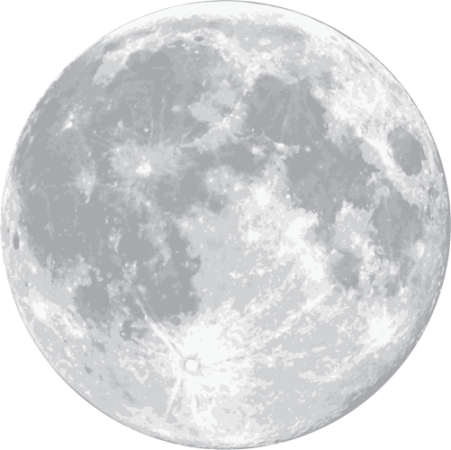 Miles Above Sea Level - Moon On February 27 2018 (501x500), Png Download