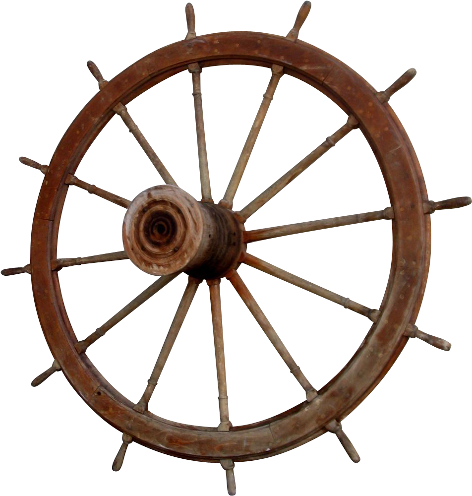 American Large River Ship's Boat Wheel - Bike And Build (999x999), Png Download
