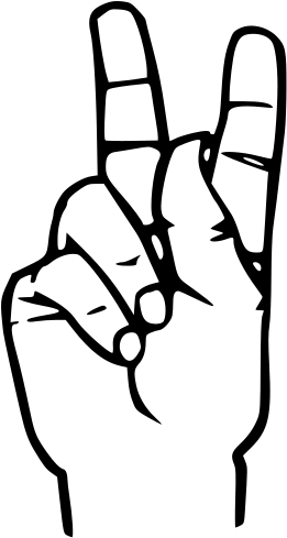 Sign Language K (283x511), Png Download