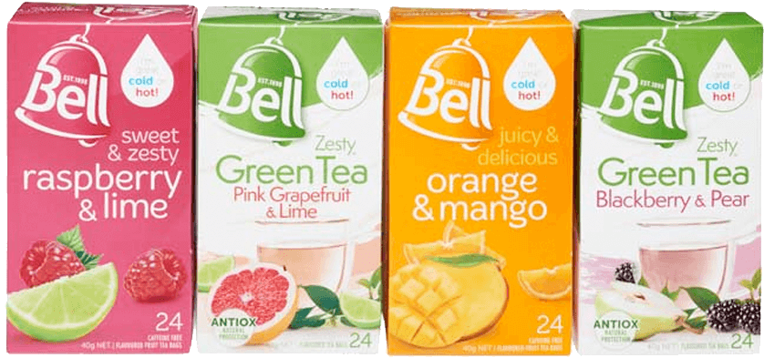 Fruit And Herbal - Bell Fruit Tea - Raspberry & Lime (1072x536), Png Download