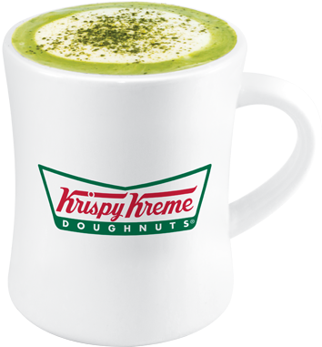 Green Tea Latte - Greenlight Krispy Kreme Donut Shop (490x490), Png Download