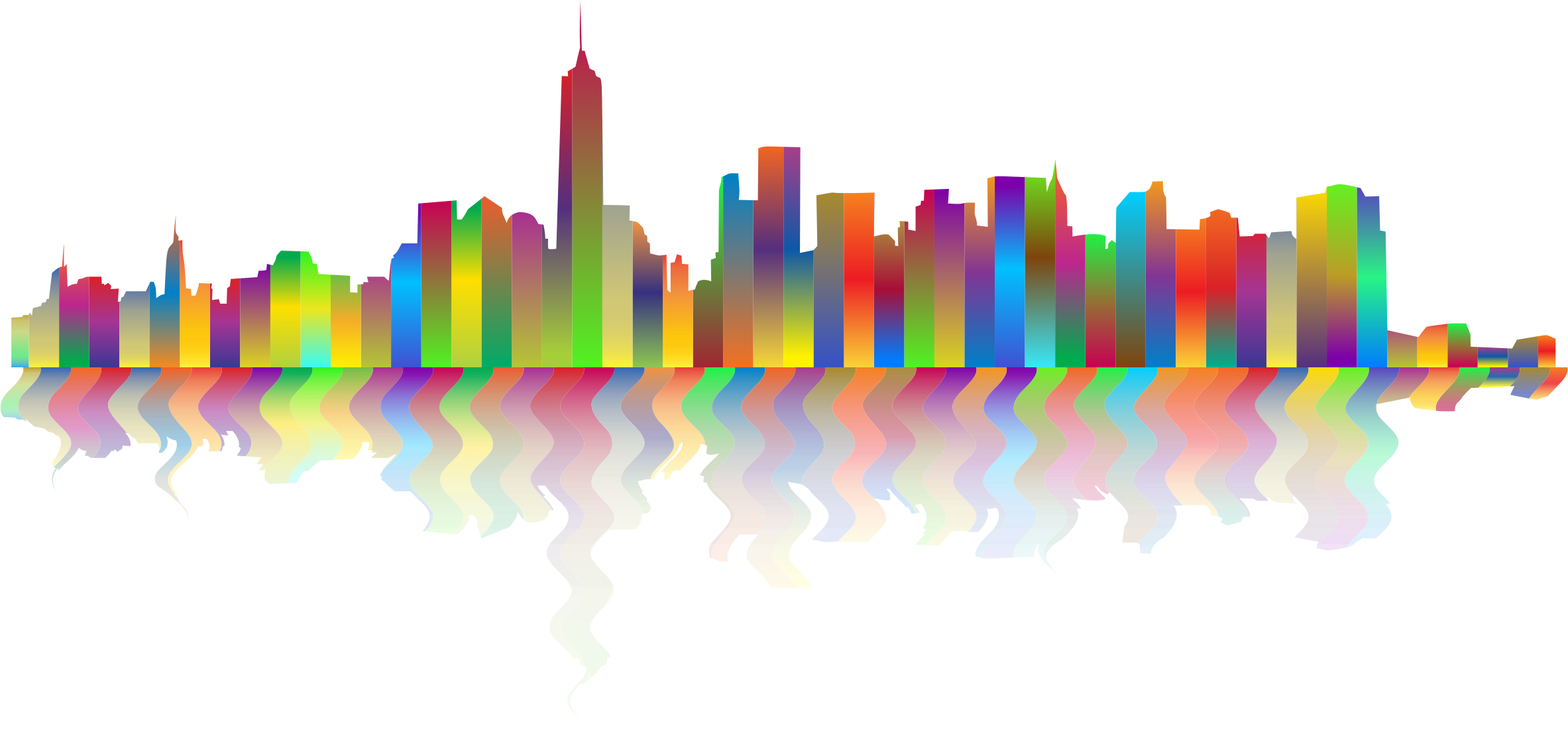 Big Image - Statue Of Liberty (2366x1107), Png Download