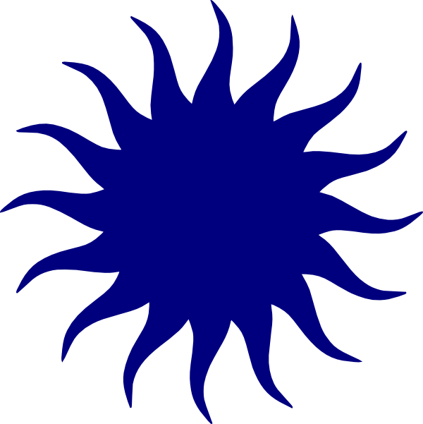 How To Set Use Navy Blue Sun Svg Vector (600x601), Png Download