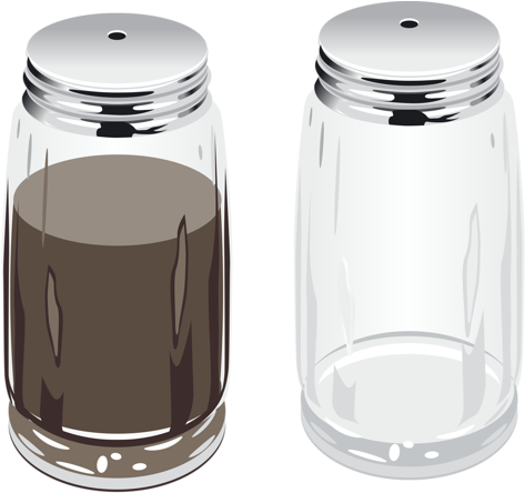 Salt & Pepper Shakers [преобразованный] - Pepper Salt Jar Png (500x470), Png Download