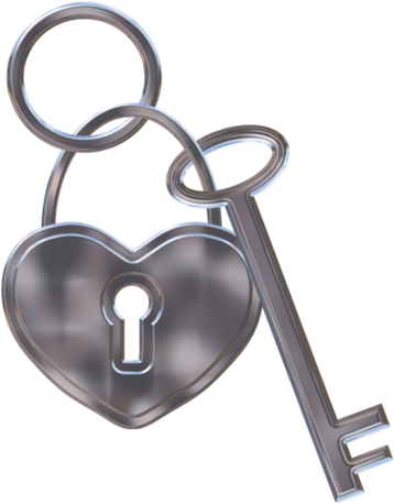 Bd Precious Heart Lock - Keychain (421x500), Png Download