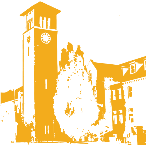 Grant Hall Clock Tower - Illustration (501x500), Png Download