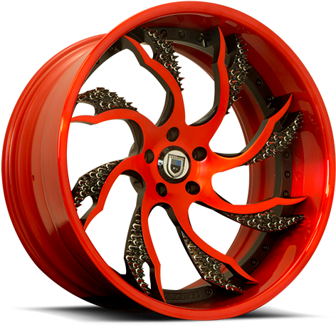 How Do You Clean These Really Spikes - Asanti Red Wheels (500x500), Png Download