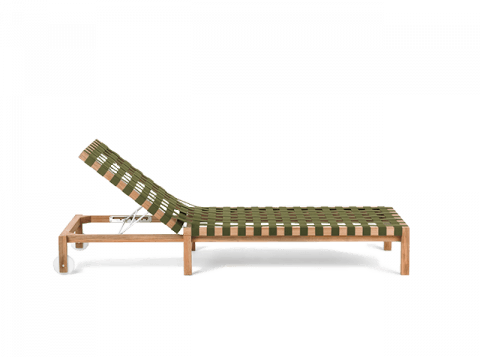 Chairs And Bar Stools Lettini E Sdraio - Roda Chaise Longue Mistral - Roda Gris,bois Clair En (480x357), Png Download