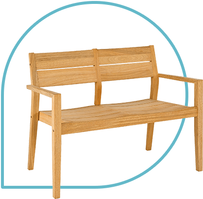 Wood - Alexander Rose Roble Bench 4ft (152) (416x407), Png Download