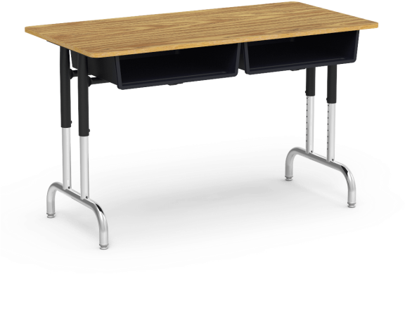 Zoom In - Two Student Desk (575x575), Png Download