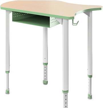 A&d Adjustable Height Student Desk - Desk (500x376), Png Download