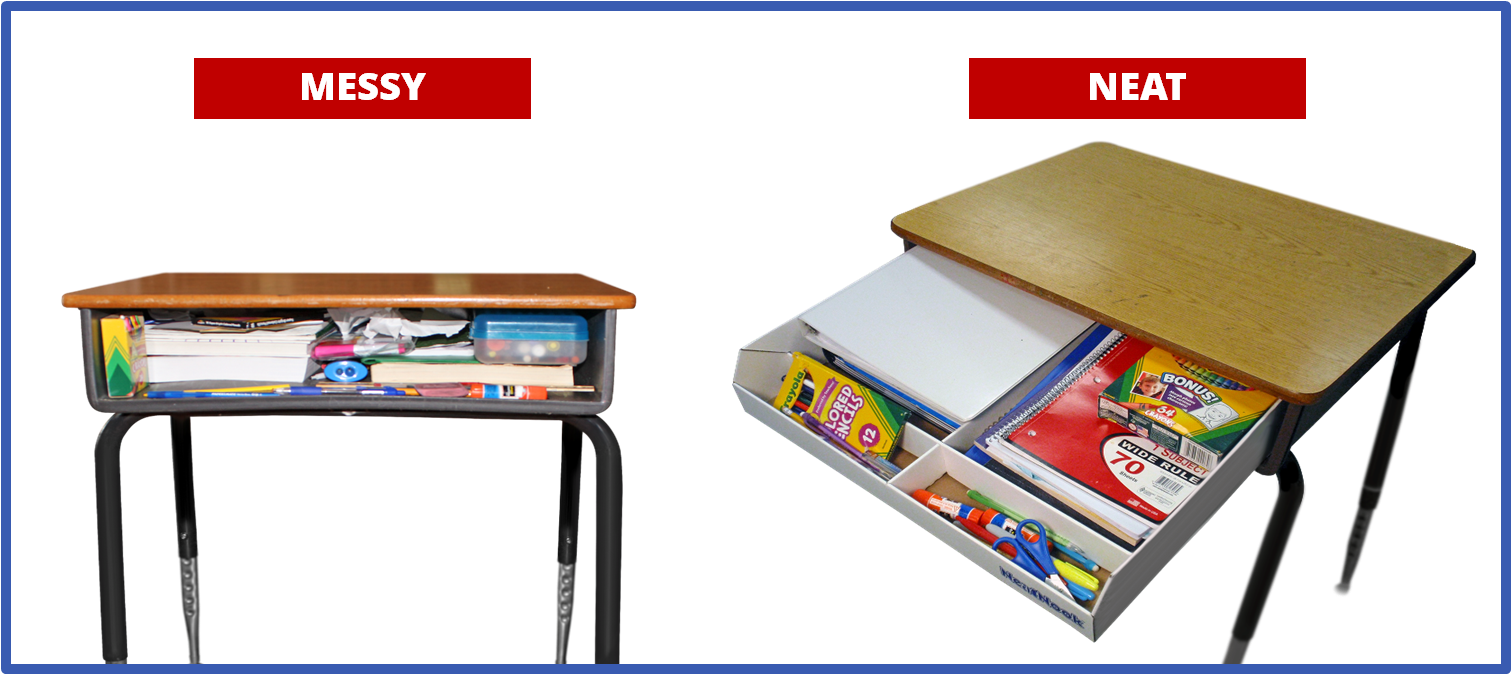 Desk Option For Lily - Kids School Desk Organizer (1532x675), Png Download