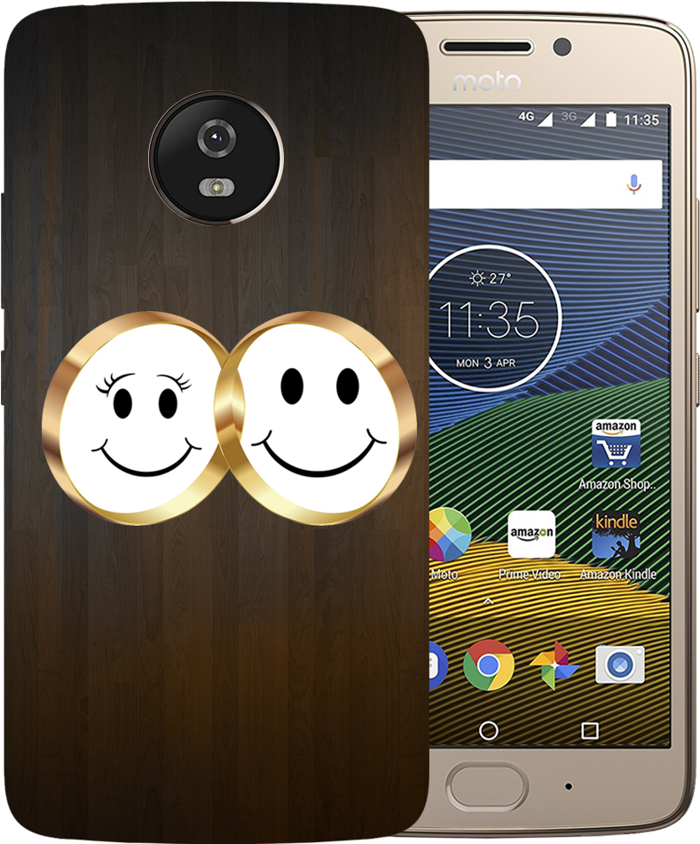 Smiling Face Printed Case Cover For Motorola G5 By - Moto G5 (3gb, Fine Gold) (1000x1000), Png Download