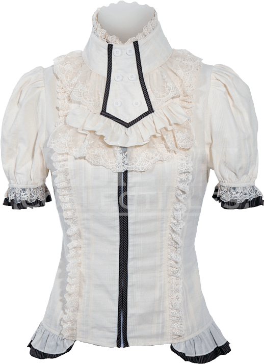 Steampunk Innocent Maidens Ladies Top With Ruffles (732x732), Png Download