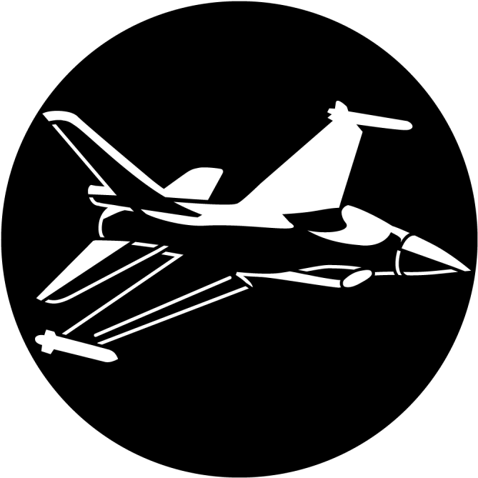 Aircraft Military Plane - Apollo Aircraft Military Plane Steel Gobo Ms-3404 (800x800), Png Download