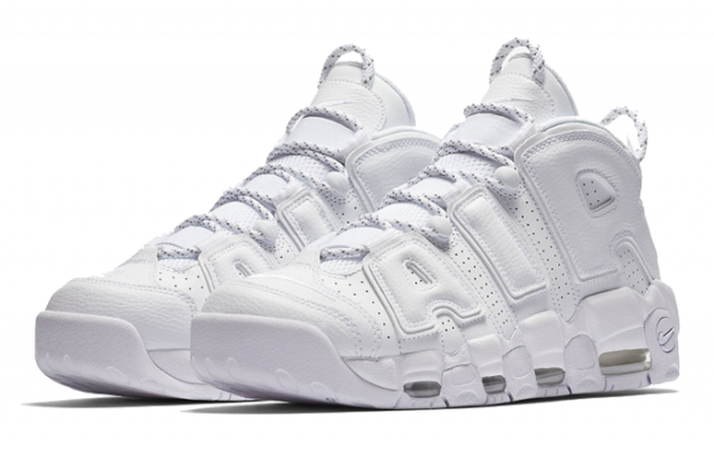 Triple White Air Uptempo (640x640), Png Download