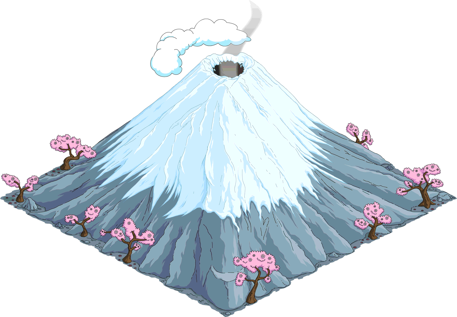 Mountfuji Transimage - Simpsons Tapped Out Mount Fuji (1492x1062), Png Download