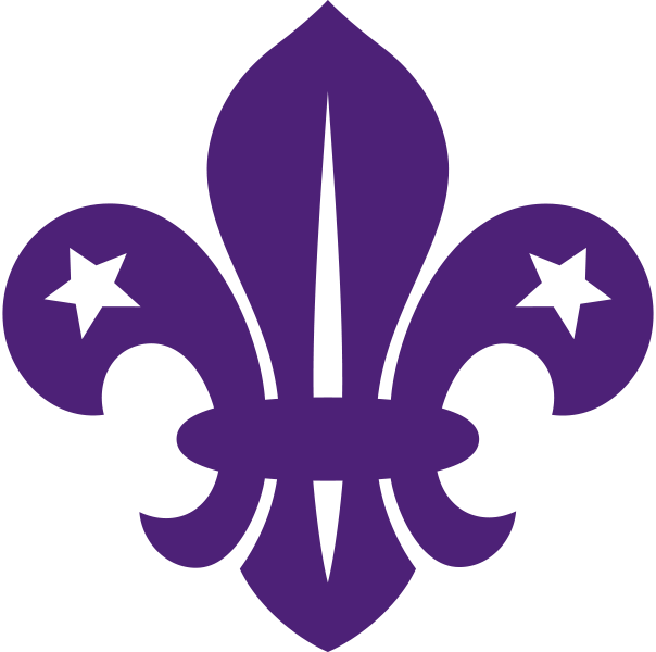 Fleur De Lis Purple Rgb 77 33 - Scout Fleur De Lys (604x600), Png Download
