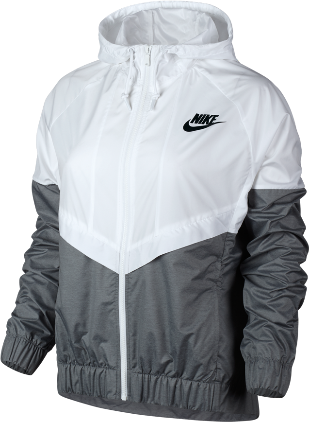 Nike Women's Windrunner Jacket White - Nike Windrunner Jacket Gray (960x960), Png Download