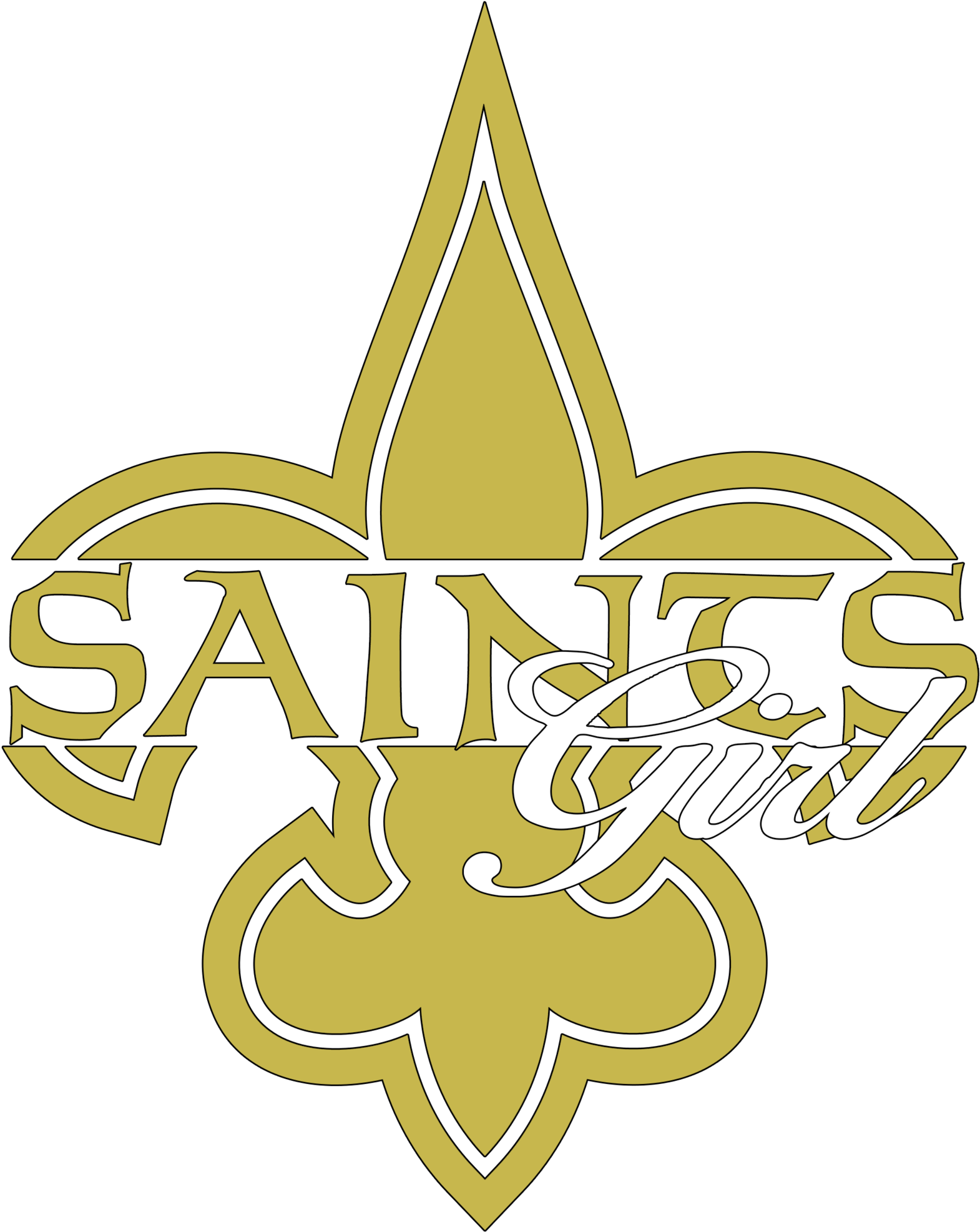 Saints Girl Car/truck Decal-free Shipping Truck Decals, - Emblem (1688x2048), Png Download