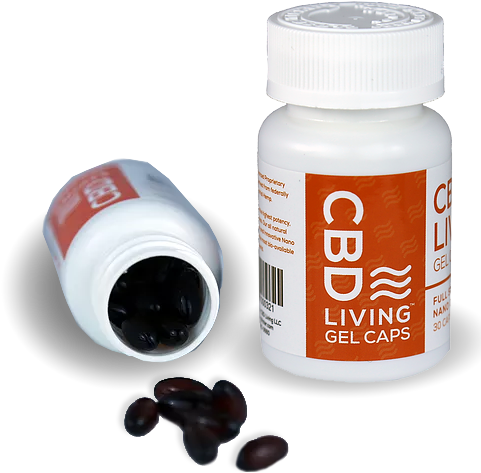 Cbd Living Gel Caps (493x521), Png Download