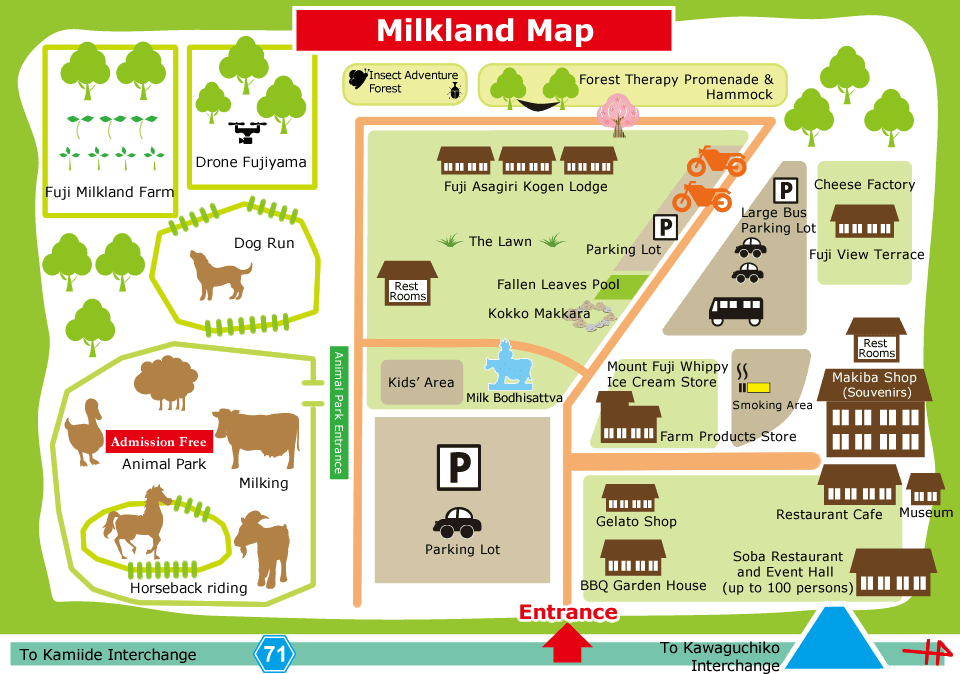 Enjoy The Closest Dairy Farm To Mount Fuji - Fuji Milk Land (960x674), Png Download