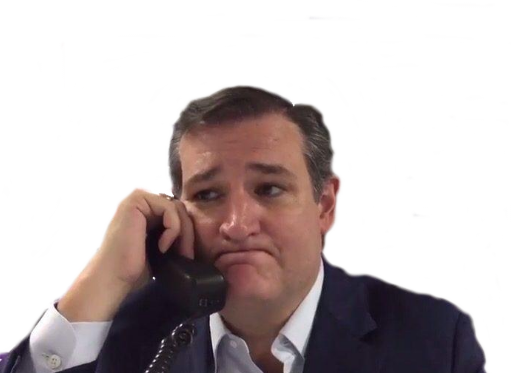 Here's A Transparent Ted Cruz Phonebanking For Trump, - Cruz Phone Bank Trump (511x373), Png Download