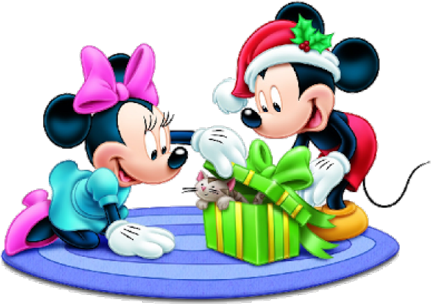 Holidays Clipart Minnie Mouse Transparent Christmas Minnie And Mickey Full Size Png Download Seekpng