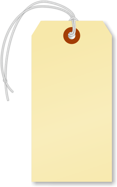Blank Manila Cardstock Tag With Elastic - 250 Manila Hang Tags, #2 (31⁄4" X 1-5/8") - 13-point (799x800), Png Download