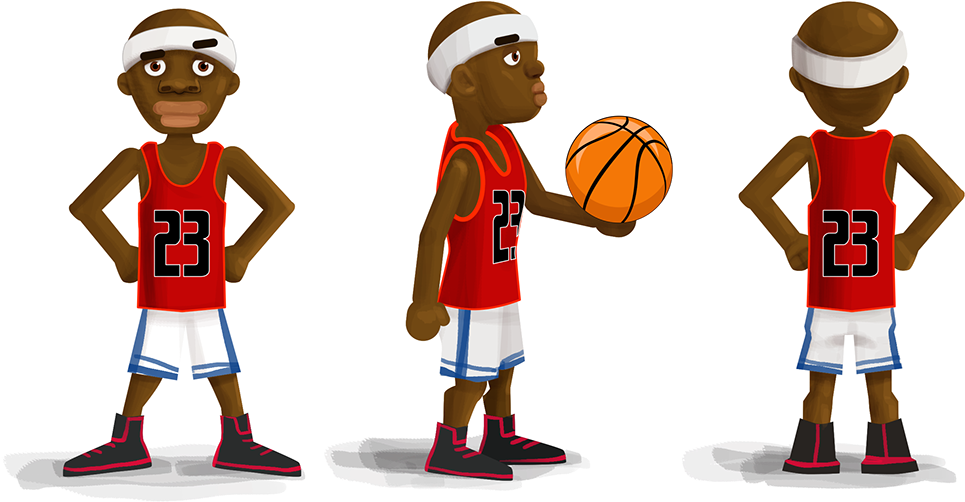 Character Design For Stickman Slam Dunk Game - Game (1200x638), Png Download