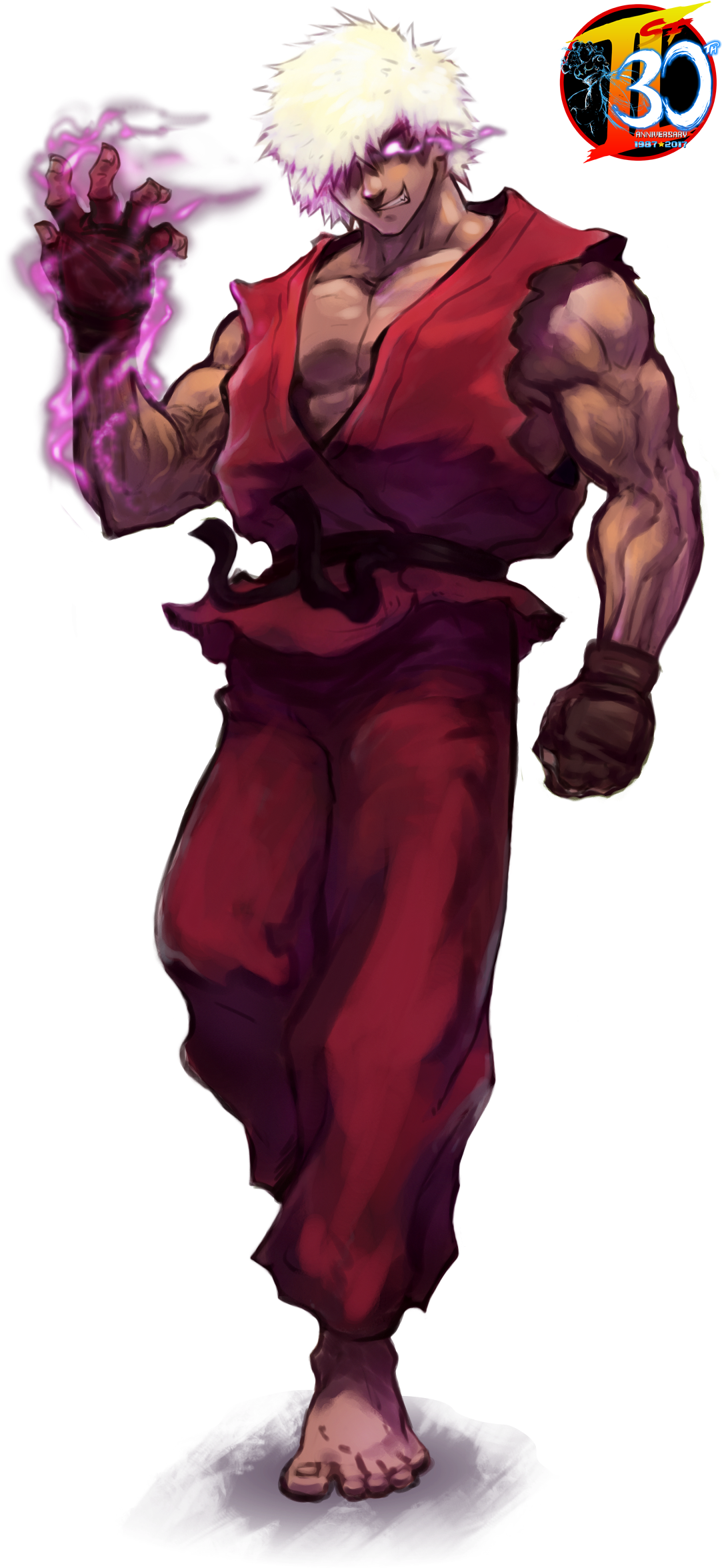 Our Street Fighter 30th Tribute - Street Fighter Violent Ken (1133x2362), Png Download