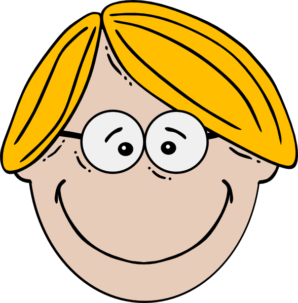 Little Boy With Black And Blonde Hair Clipart - Blond Boy Clipart (588x598), Png Download