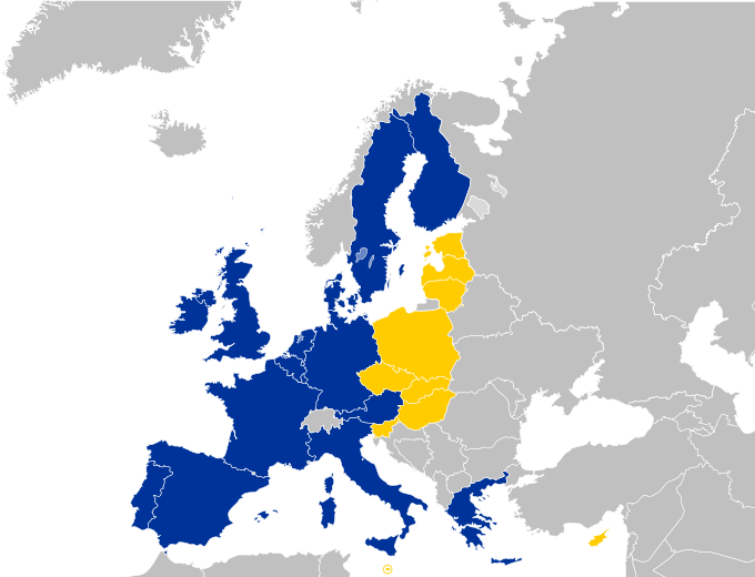 Eu - Stati Dell Unione Europea (680x520), Png Download
