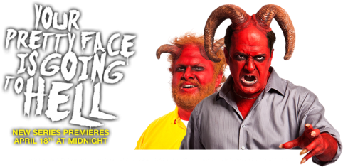 Your Pretty Face Page Header - Your Pretty Face Is Going To Hell Png (600x235), Png Download