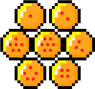 Dragonballs - Esfera De Dragon Pixel Art (360x340), Png Download