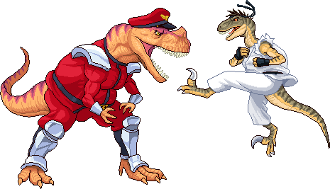 Media Httpfc03deviant Ejddx - Street Fighter Dinosaurs (465x267), Png Download