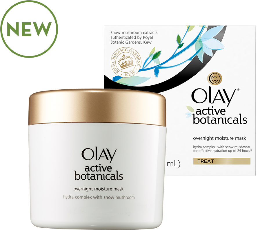 Olay Active Botanicals Overnight Moisture Mask Product - Olay Active Botanicals Intensive Night Cream, 1.7 Oz (1079x1079), Png Download