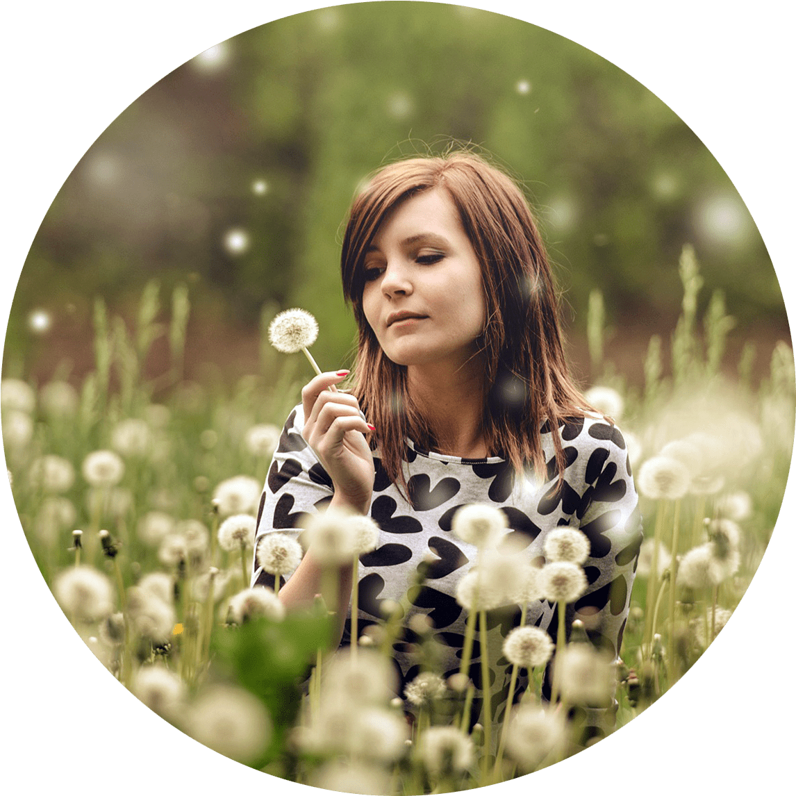 A Brunette Woman With A Pretty Face - Girl (1280x1280), Png Download