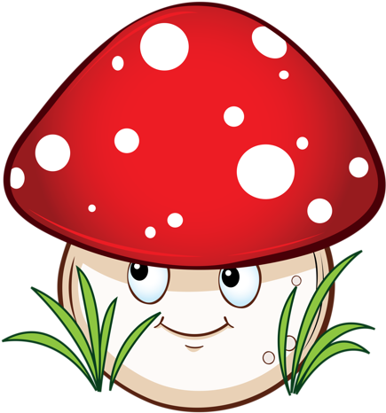 Fliegenpilz Klein Gras - Fliegenpilz Clipart Png (446x500), Png Download