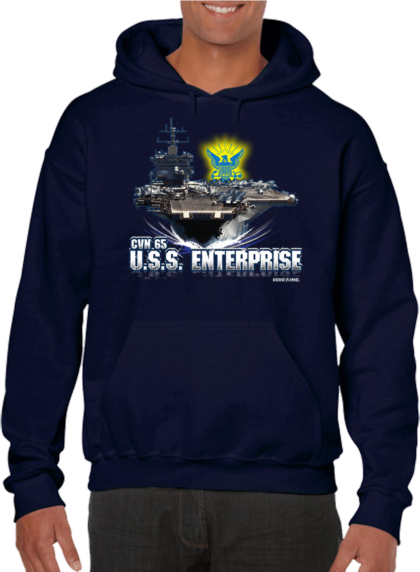 Uss Enterprise Cvn-65 Big E Aircraft Carrier Hoodie - Funny Little Dog Talk To Paw Hooded Sweat Shirt, Medium (871x1137), Png Download